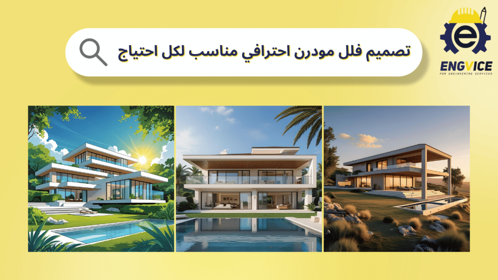 تصميم فلل مودرن - ENGVICE